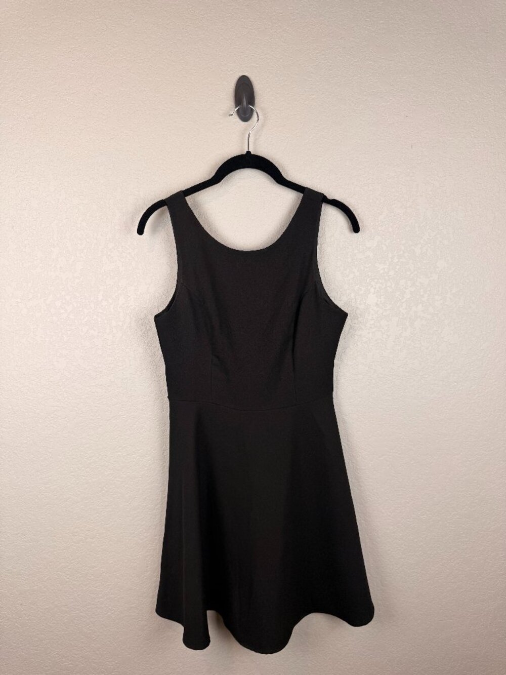 Lush Black Sleeveless Scoop Neck Fit-and-Flare Skater Dress S